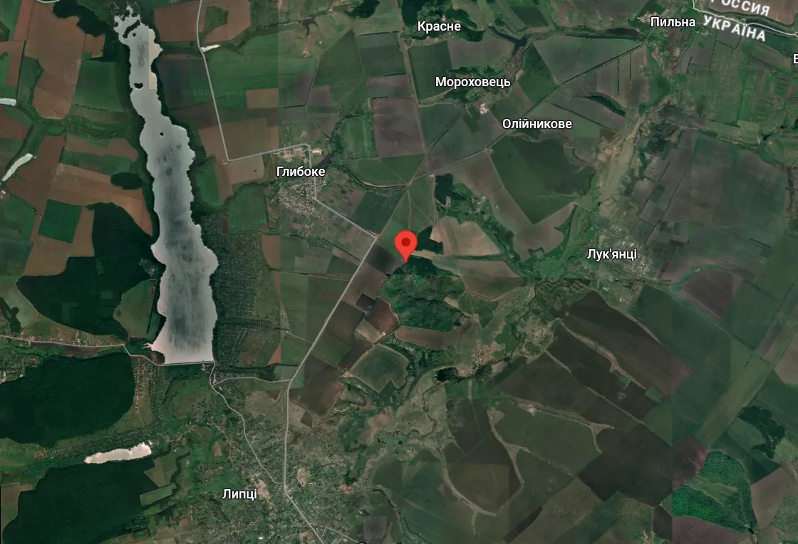 Скриншот карти https://www.google.com/maps/ Між Глибоким та Лук’янцями: у Липецькій громаді тривають важкі бої на порталі Gromada Group
