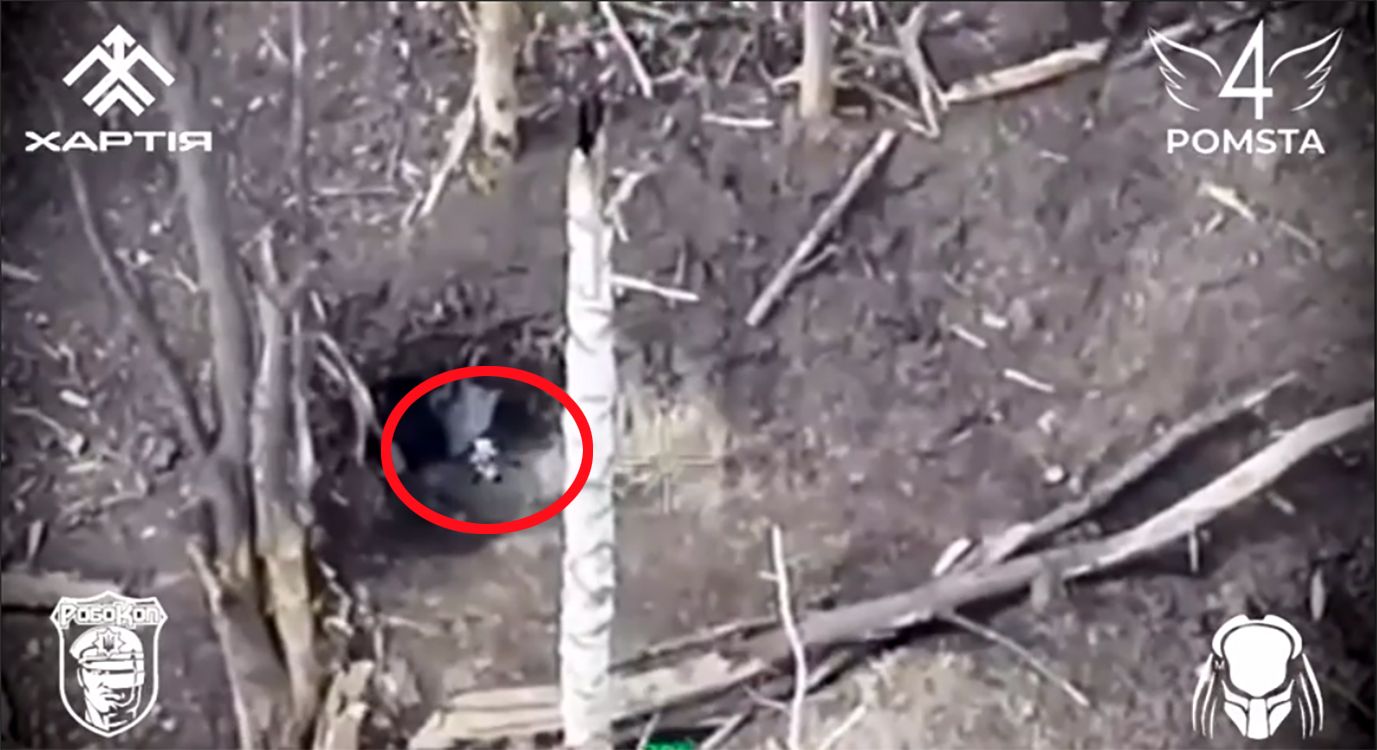 Скриншот з відео Влучно в кожну окупантську нору: «Робокопи» показали, як палять ворогів на Харківщині на порталі Gromada Group