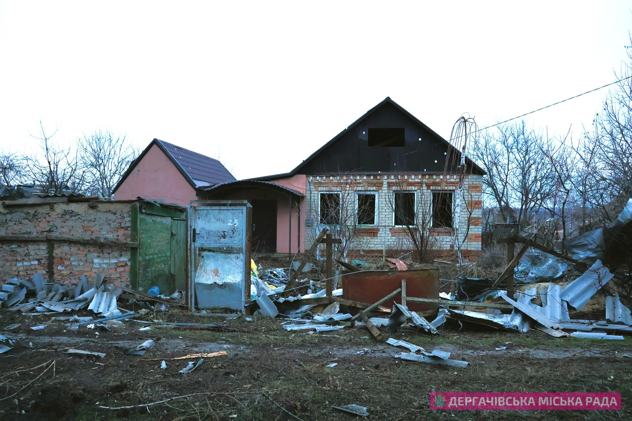 In December, 25 private houses, 2 apartment buildings, a civilian enterprise and an administrative building were damaged in Dergachi district at the Gromada Group Media