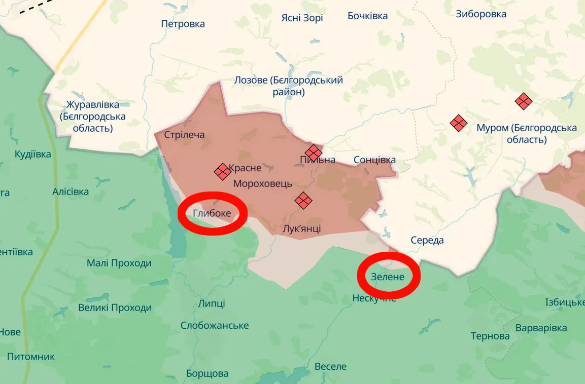 Скриншот карти https://deepstatemap.live/ Окупанти намагались просунутись районах Глибокого та Зеленого на порталі Gromada Group