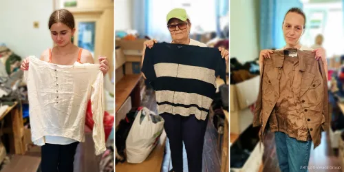 Одяг для дітей і дорослих безкоштовно видають жителям Липецької громади за сприяння Володимира Осинського на порталі Gromada Group