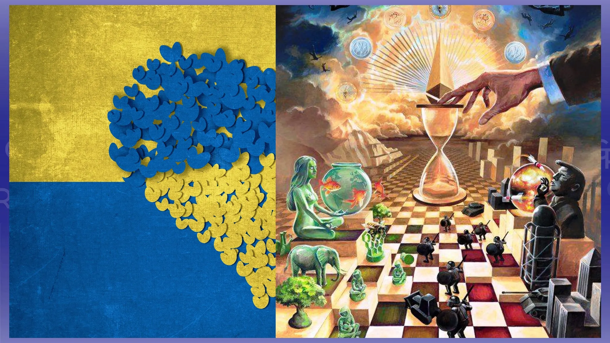 Колаж Олени Зеленіної з використанням картини Даніеля Лавдейла Strategy of Blockchain.  Опитування  КМІС   на порталі Gromada Group