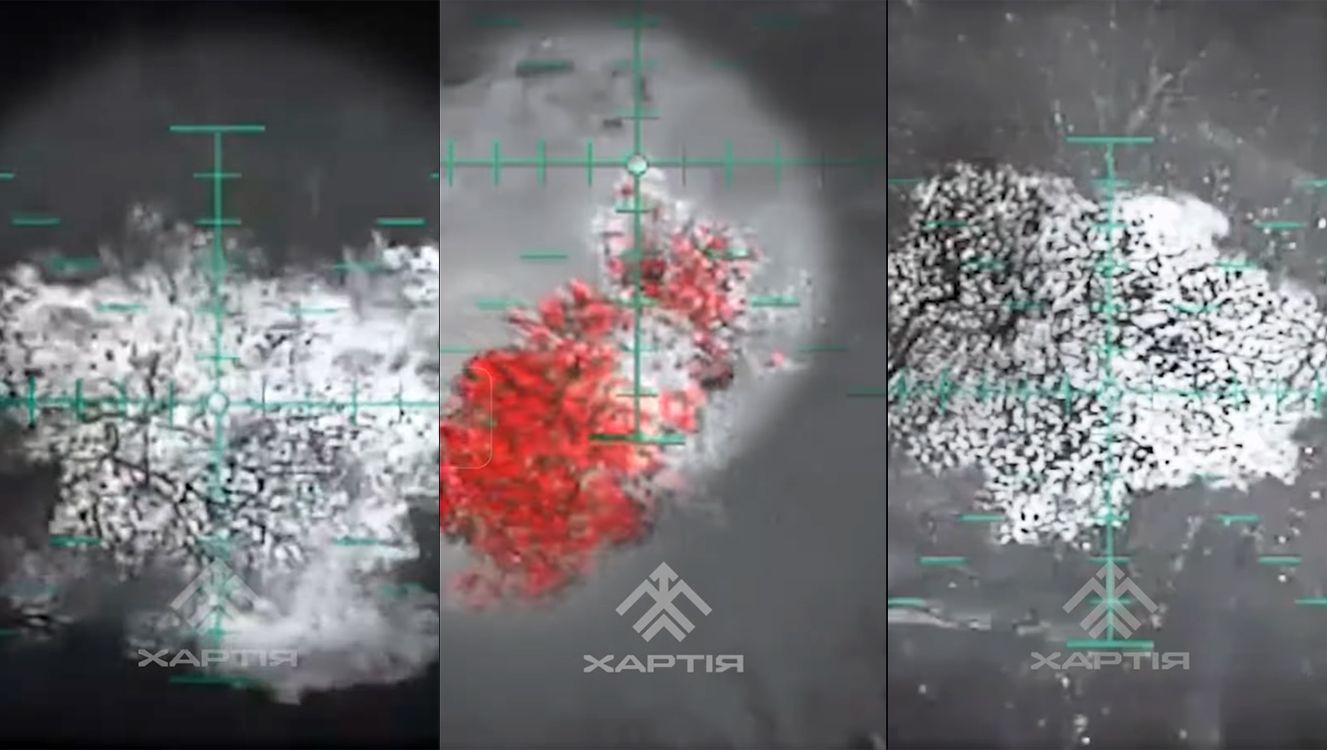 Скриншоти з відео «Нравиться, як воно горить…»: на Липецькому відтинку «Хартія» влаштувала окупантам новорічне фаєр-шоу на порталі Gromada Group