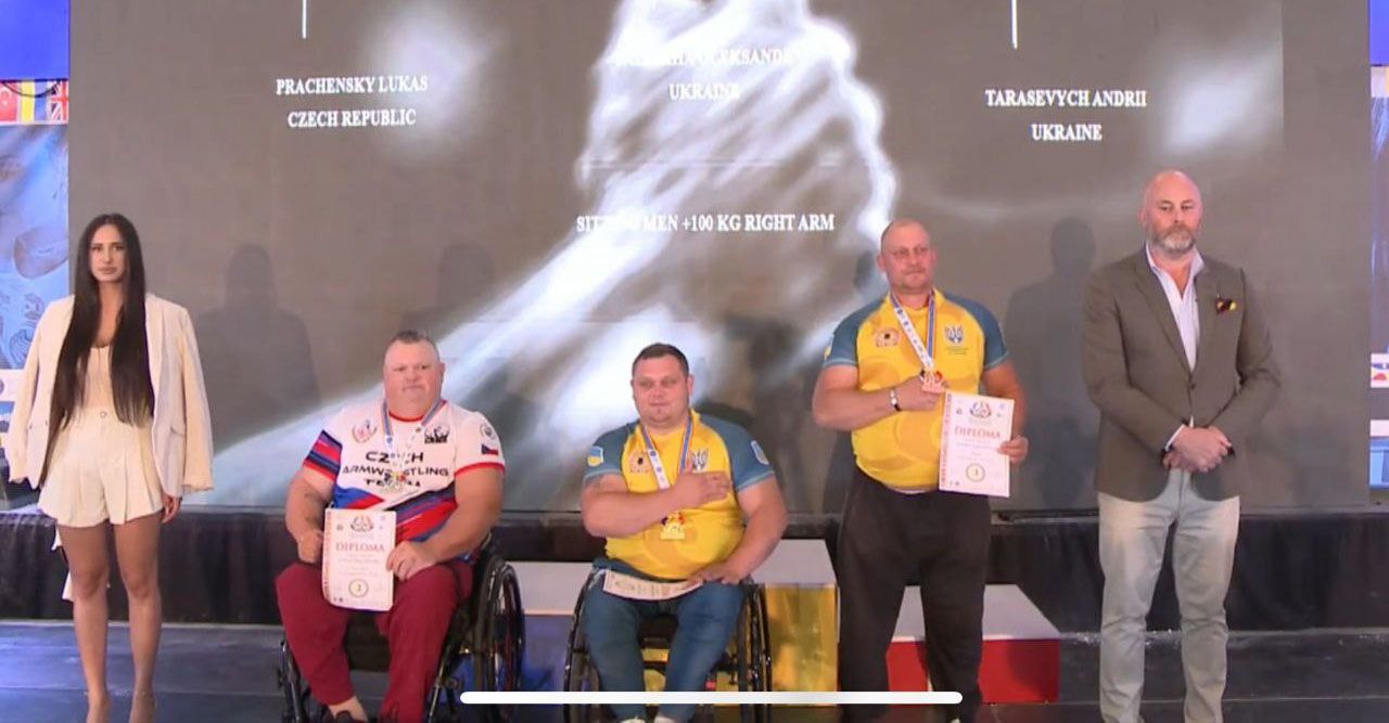 Zmiiv resident Andriy Tarasevich takes home bronze from the European Para-Arm Wrestling Championship at the Gromada Group Media