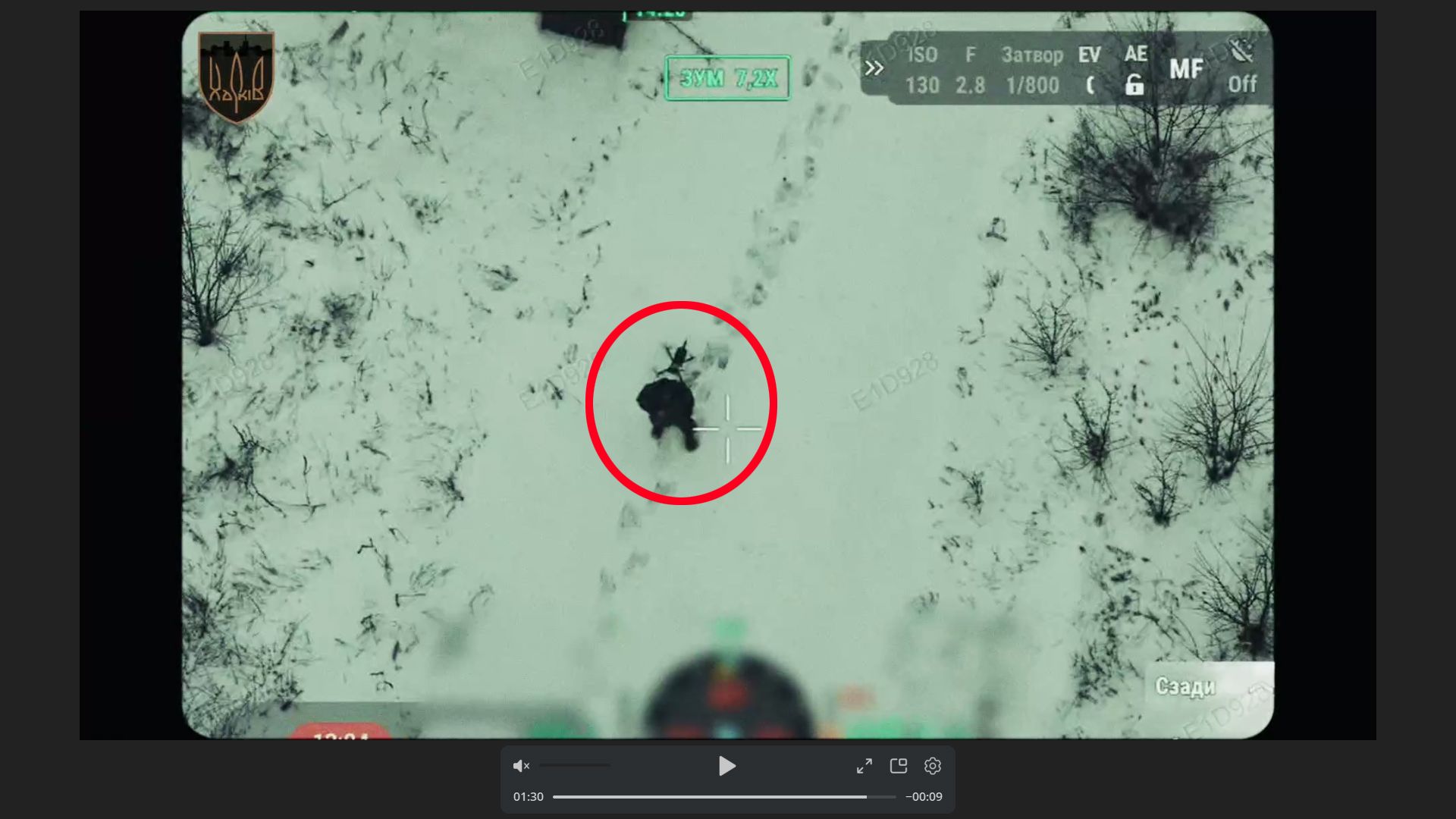 Скриншот з відео Поголів’я російських загарбників на Харківщині знов скоротилось: відпрацювали дронарі 127-ї бригади на порталі Gromada Group