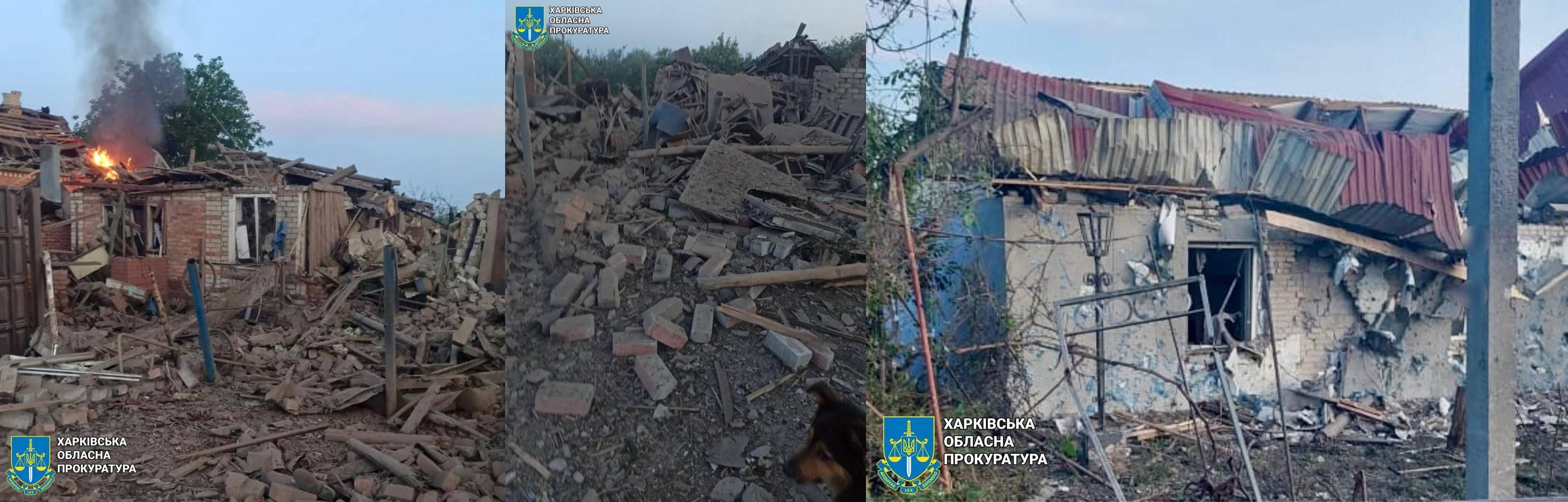 Фото: Харківська обласна прокуратура Авіаудари російських окупантів поблизу Липецької громади: один чоловік поранений на порталі Gromada Group