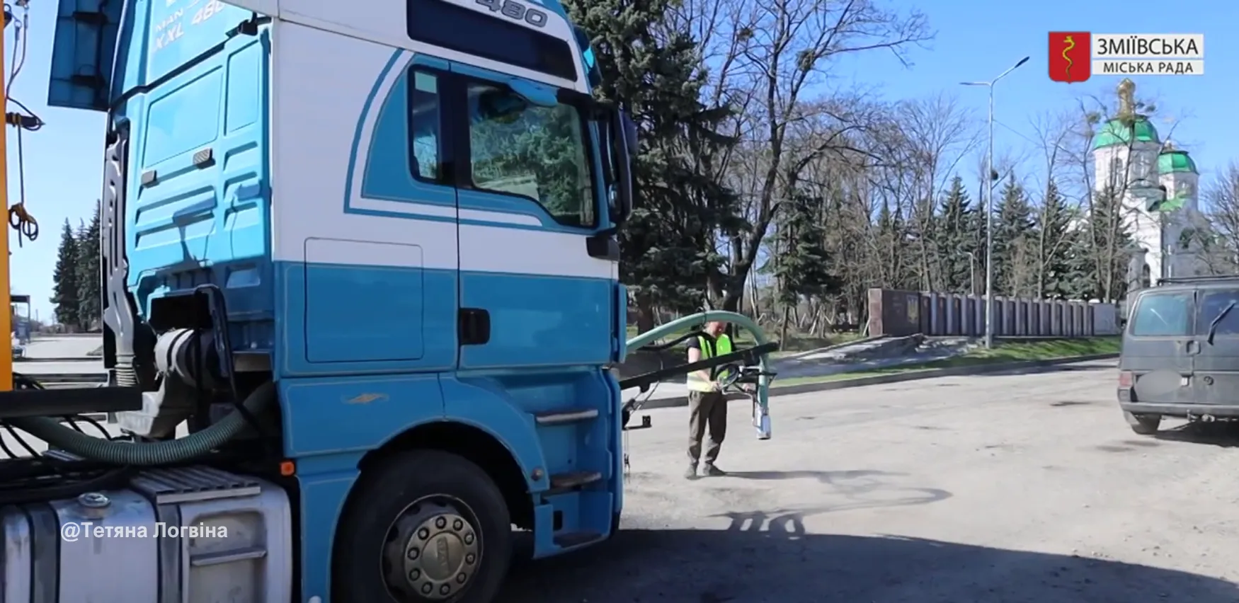 Фото: скріншот з відео Зміївської міської ради На ремонт комунальних доріг в Змієві наразі спрямували понад 1,34 млн грн на порталі Gromada Group
