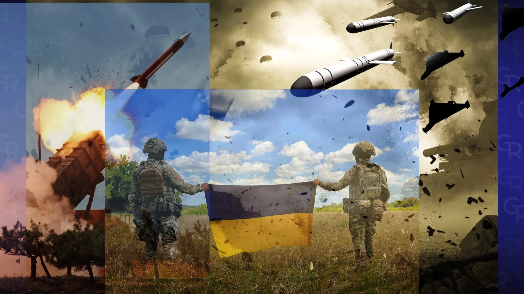 Перехопити балістику: термінові ракети для Patriot, поки Трамп обіцяє підземні заводи. Колаж Олени Зеленіної на порталі Gromada Group