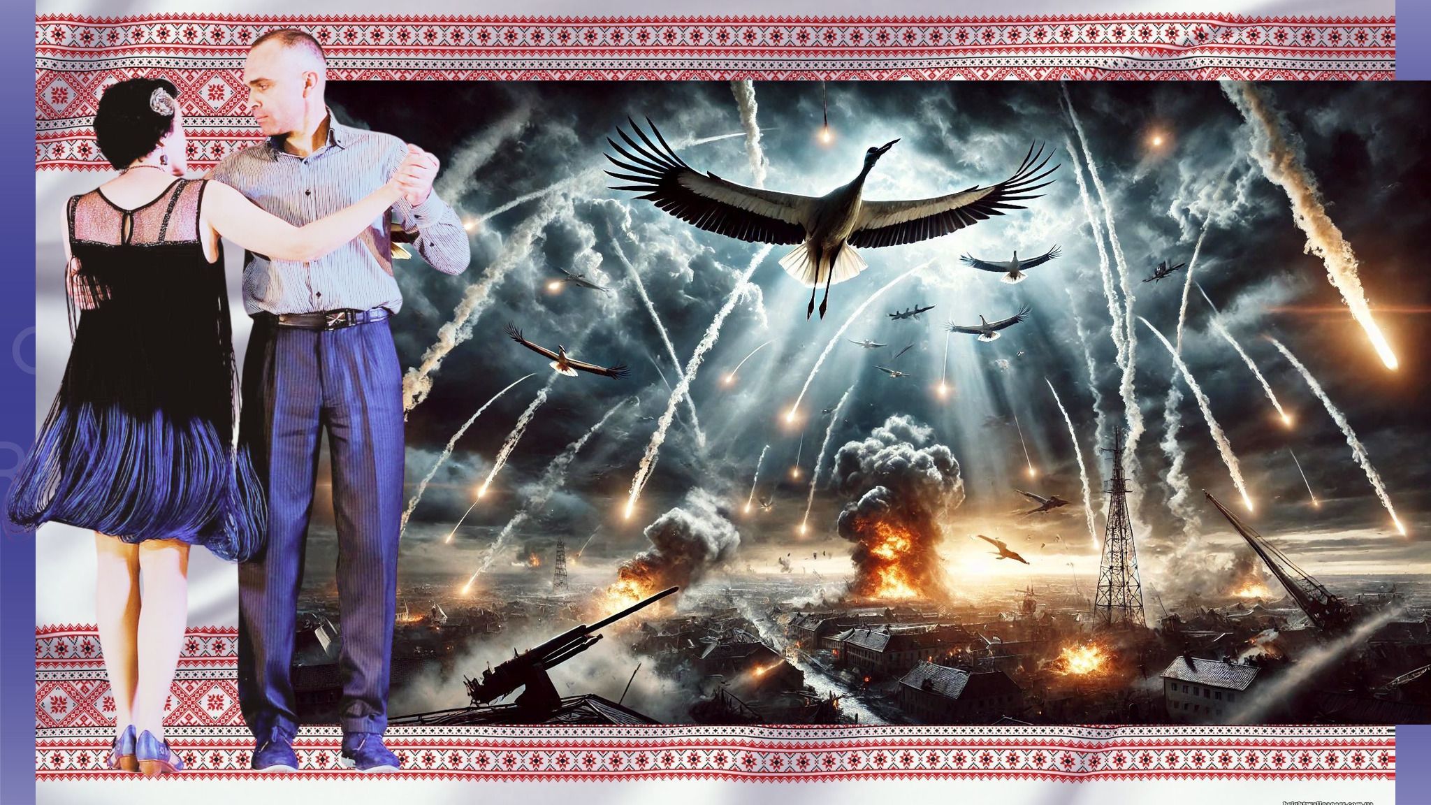 Collage by Olena Zelenina. Humor at War. “Funny about the terrible” - Vasyl Palamarchuk Prize for military writers. Collage by Olena Zelenina at the Gromada Group Media
