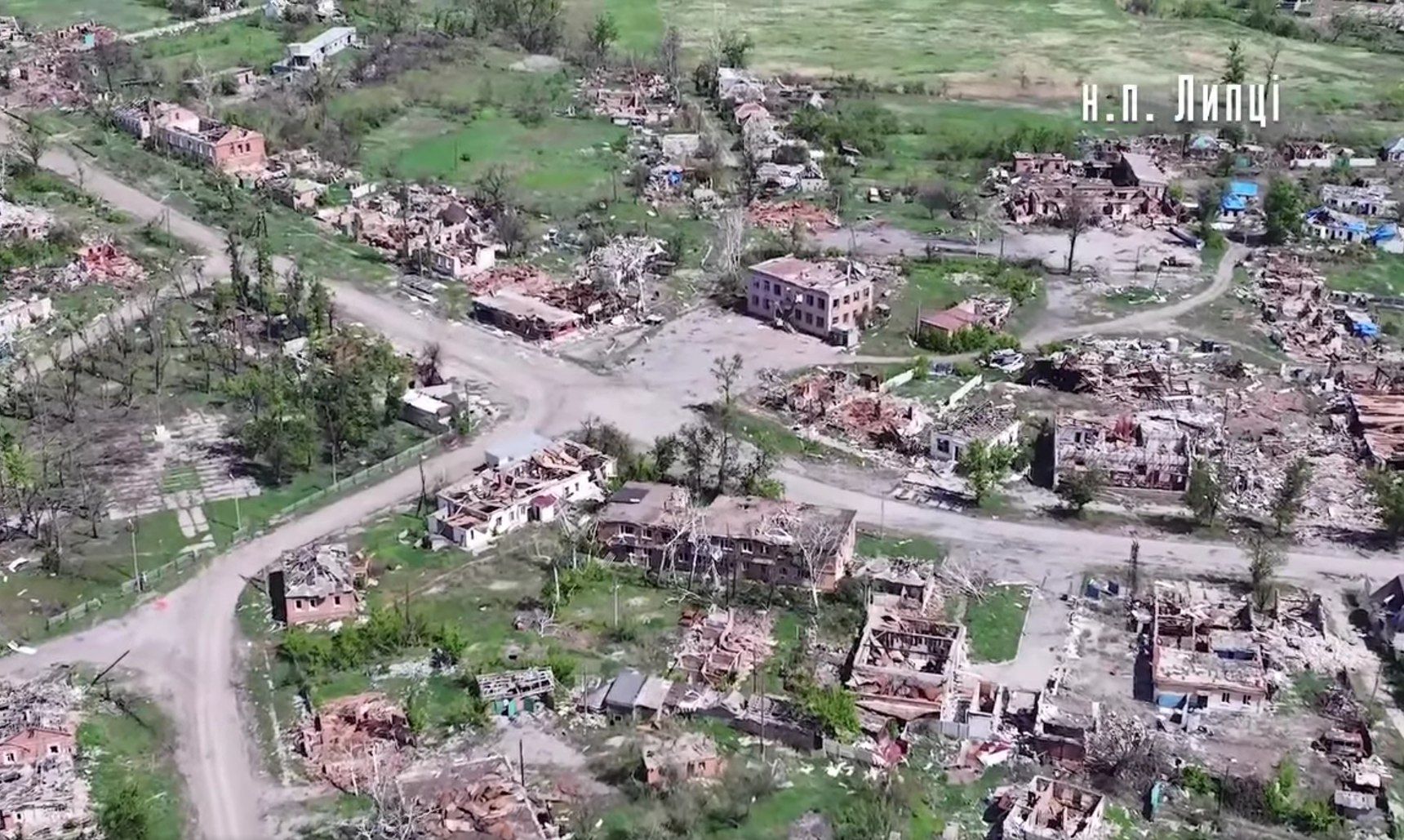 Скриншот з відео ОТУ "Харків" У Липцях немає жодної вцілілої будівлі: чим окупанти б’ють по селу на порталі Gromada Group