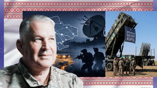 Народження «Небесного щита»: чи створює Україна власний «Залізний купол»? Павло Єлізаров (фото: ТСН). Військові фотокомпозиції згенеровані ШІ. Колаж Олени Зеленіної на порталі Gromada Group