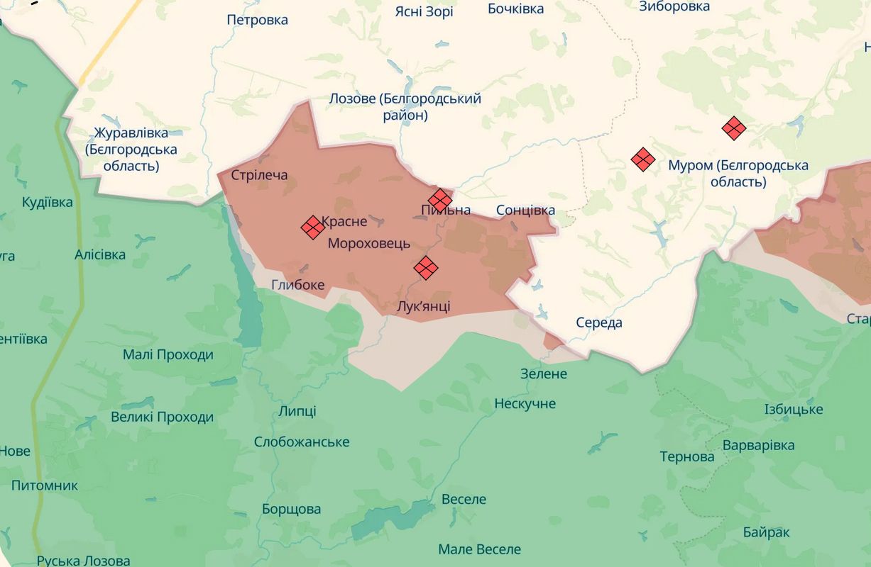 Скриншот карти https://deepstatemap.live/ У Липецькій громаді проживають понад 60 мешканців: без електрики, газу та зв’язку на порталі Gromada Group