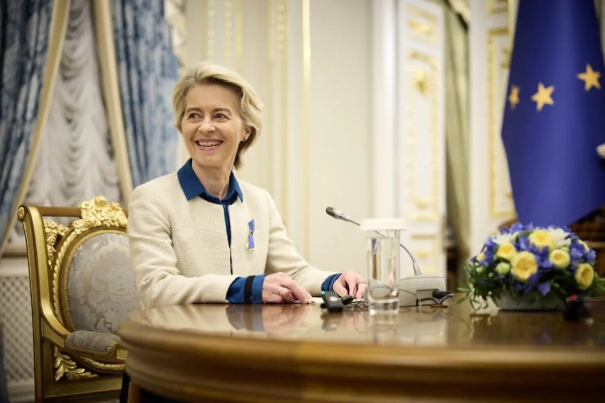 Урсула фон дер Ляєн. Фото: Офіс президента Урсула фон дер Ляєн та лідери європейських держав прибули до Києва на порталі Gromada Group