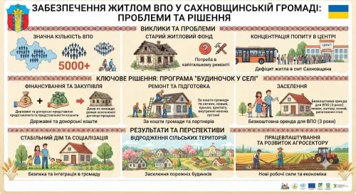 Житлова криза та нові можливості: як Сахновщинська громада вирішує проблему прихистку для ВПО на порталі Gromada Group