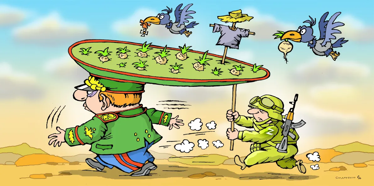 Карикатура Олександра Сидоренка. Борець із «бойовими комарами»... Що відомо про ліквідованого російського генерала? Карикатура Олександра Сидоренка на порталі Gromada Group
