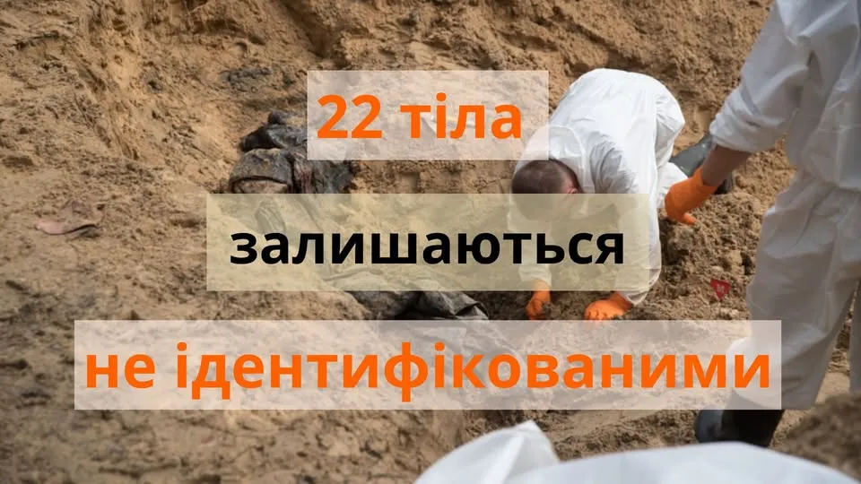 Фото: Ізюмська міська рада 22 тіла залишаються неідентифікованими. Влада шукає родичів закатованих ізюмців на порталі Gromada Group