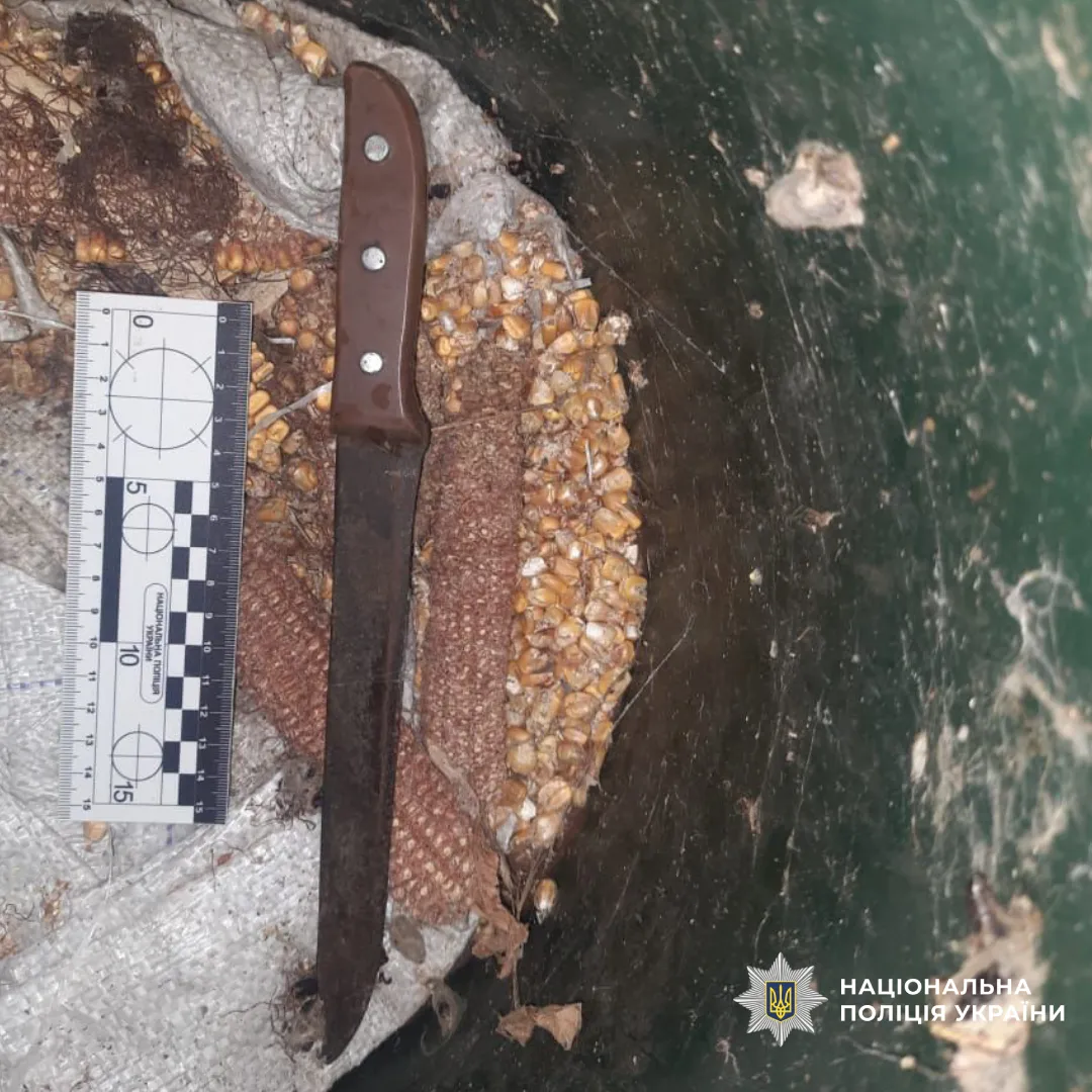 Світлина: Поліція Харківської області, фейсбук У Берестинському районі затримали чоловіка, який із ножем вимагав гроші у жінки на порталі Gromada Group