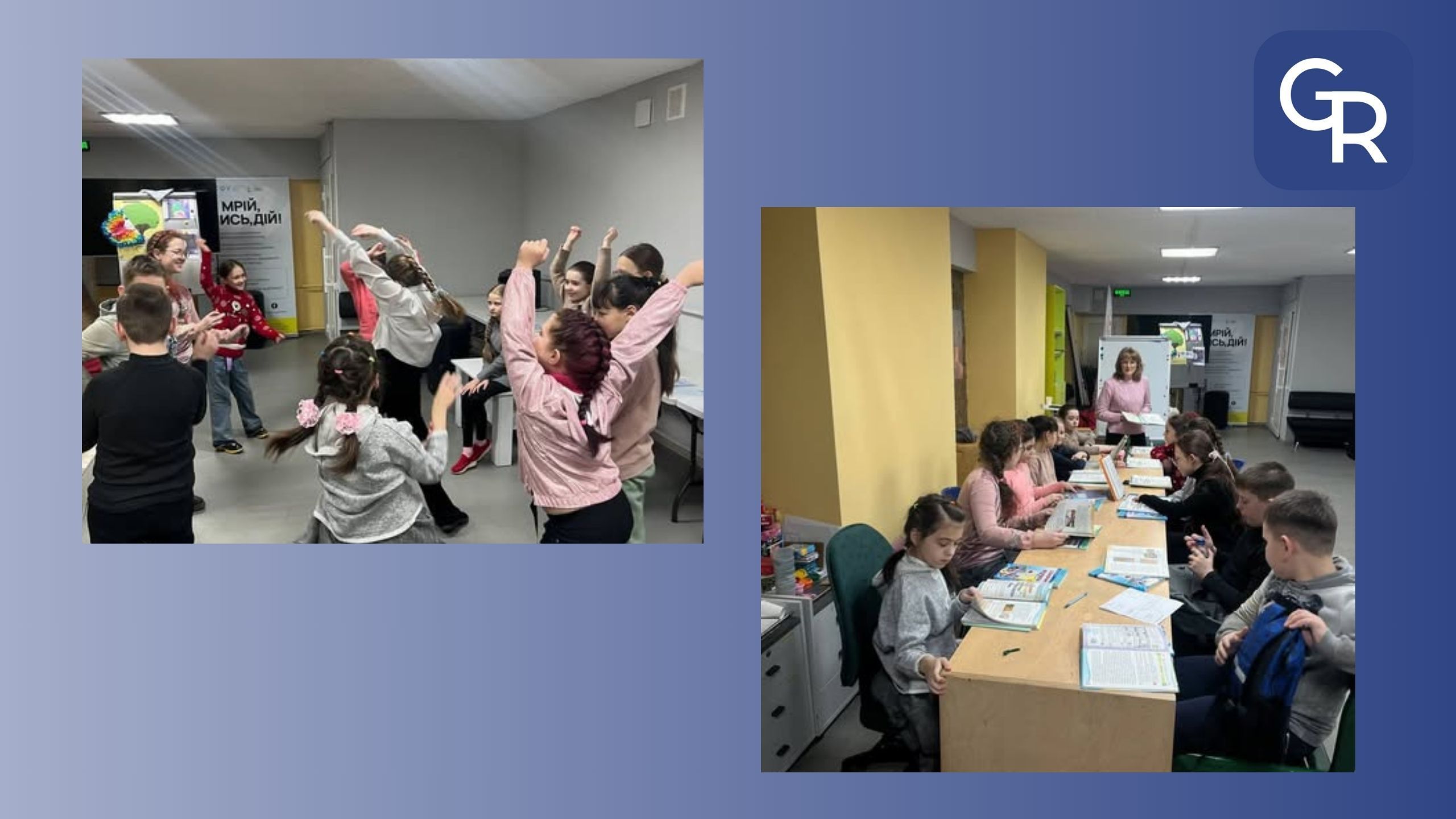 The demands of war: a modern underground educational space became operational in Izyum. Children can now learn mathematics and the Ukrainian language offline at the Gromada Group Media