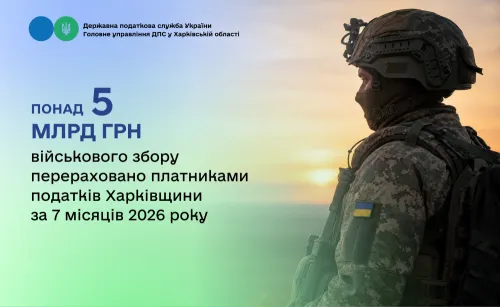 На підтримку українського війська платниками податків Харківщини за 7 місяців 2026 року перераховано понад 5 млрд гривень на порталі Gromada Group