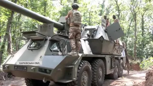 «Сюзанна» дістає ворога за понад 40 км: гвардійці показали роботу САУ на Харківщині на порталі Gromada Group