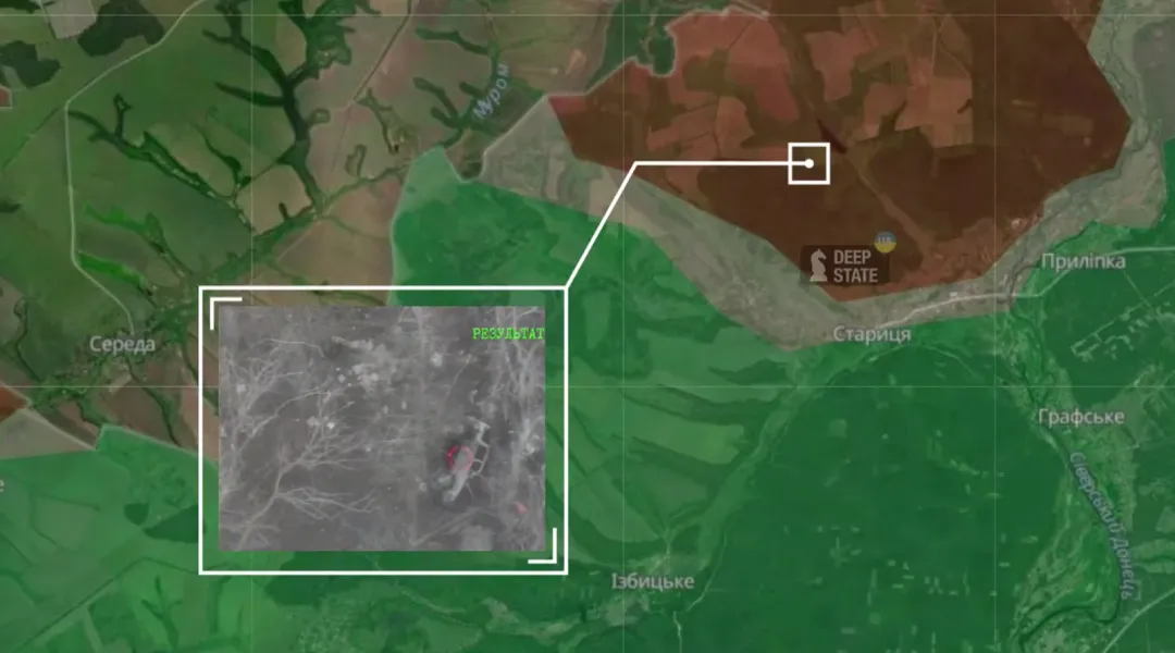Скриншот відео 2 батальйону з каналу DeepState Наші захисники розбили ворожу автоколону поблизу Стариці на захід від Вовчанська на порталі Gromada Group