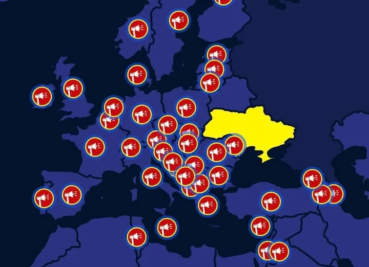 Мапа: Світовий конґрес українців Українці з усьго світу організовують глобальні акції на підтримку України : на порталі Gromada Group