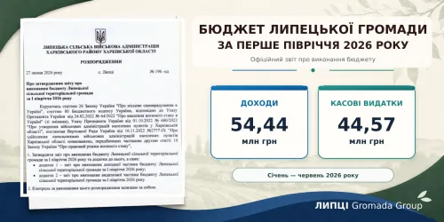 The Lyptsi community received UAH 54.4 million and spent UAH 44.6 million in six months: more than 80% of the income came from subsidies and subventions at the Gromada Group Media