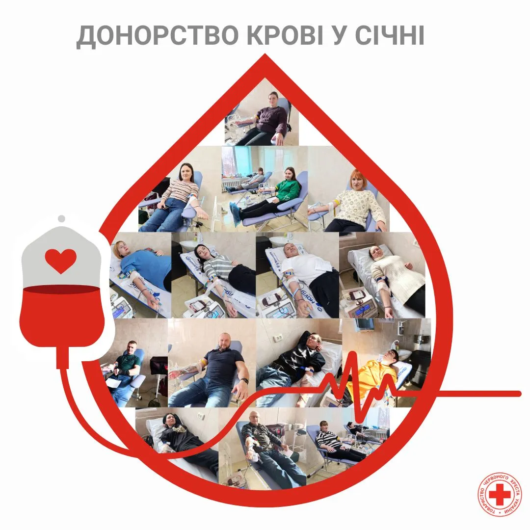 Колаж із фото Берестинської районної організації Українського Червоного Хреста Як пройшов Донорський день у січні в Берестині (ФОТО) на порталі Gromada Group