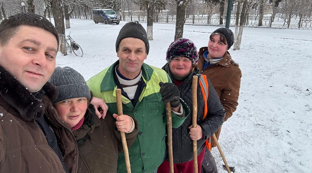 Borova`s communal workers withstood the test of snow at the Gromada Group Media