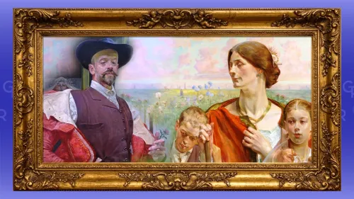 Розбір триптиха Яцека Мальчевського «Право» (1905–1906). Колаж Олени Зеленіноїна порталі Gromada Group