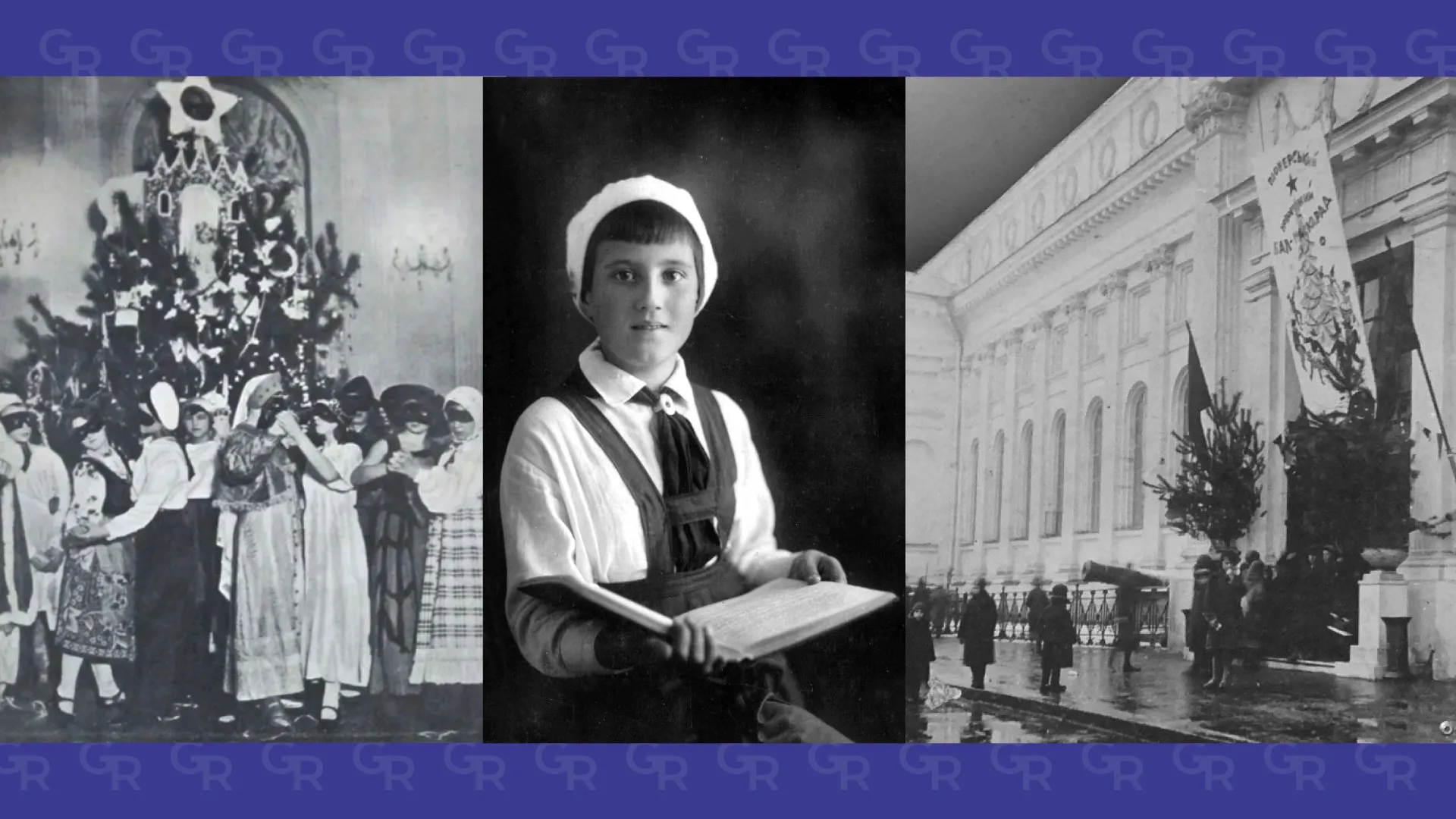 Харків. Маскарад 1935 року. Ніна Згурська. Колаж Ірини Мироненко «Вперед, малята, звучить наказ!» Про харківське повернення ялинки 1935 року та ялинкові прикраси різних епох на порталі Gromada Group