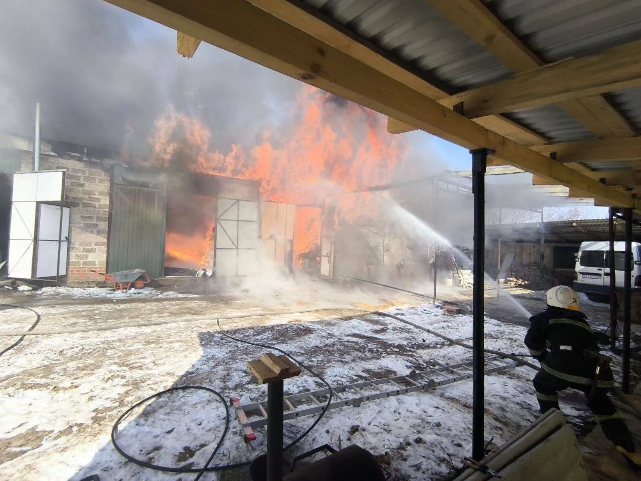 Фото: Харківське районне управління ГУ ДСНС України в Харківській області Під час пожежі у Новій Водолазі загинули 20 тварин на порталі Gromada Group