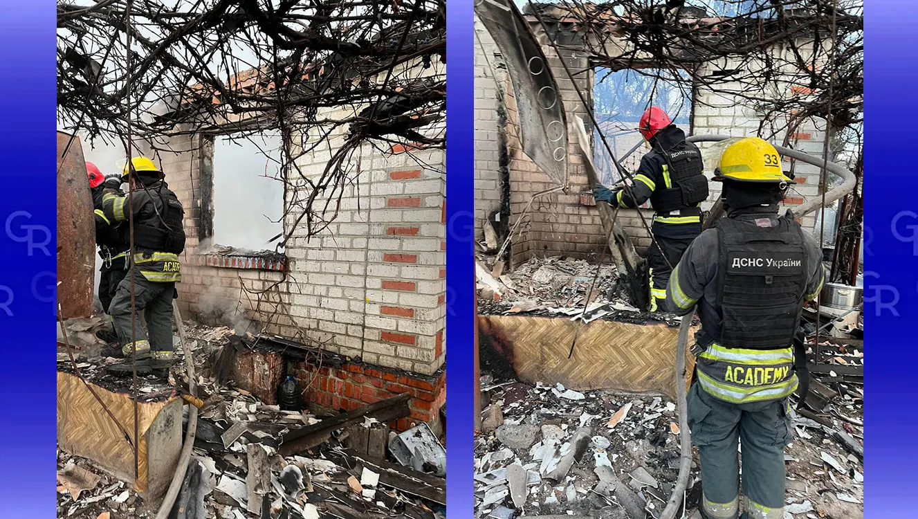 Фото: Харківське районне управління ГУ ДСНС України у Харківській області Пожежні з Липців гасили палаючий будинок у Черкаських Тишках на порталі Gromada Group