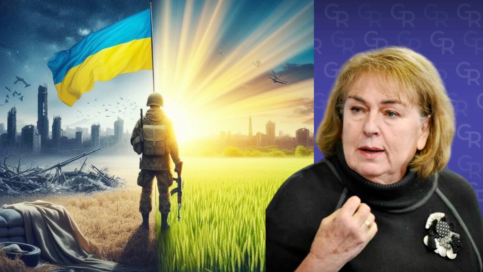 Колаж Олени Зеленіной. Скільки українців після війни повернеться додому? Чому боятимуться повертатися? Навіщо нам потрібна єдність? І чому мирна угода може стати проблемою? Колаж Олени Зеленіной на порталі Gromada Group