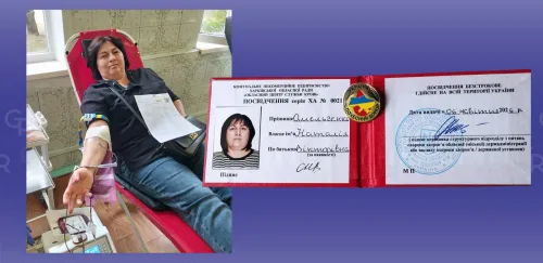 Наталія Омельченко зі Зміївської громади отримала звання «Почесний донор України» на порталі Gromada Group