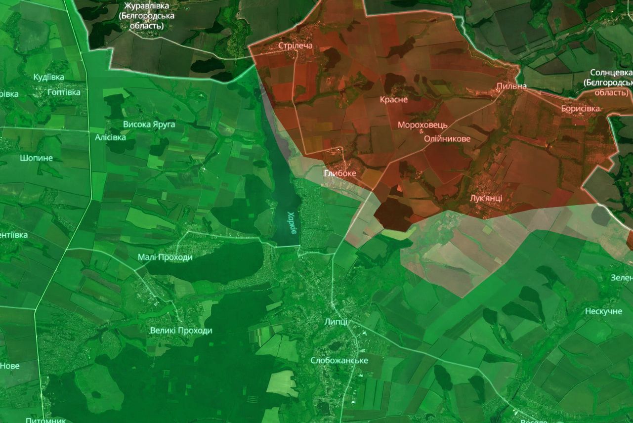 Скриншот карти https://deepstatemap.live/ Липці — стратегічний населений пункт: про значення та складності оборони села розповів командир взводу БПЛА 92 бригади на порталі Gromada Group