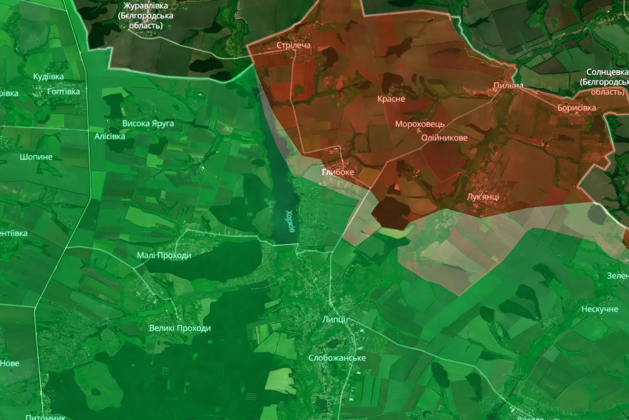 Скриншот карти https://deepstatemap.live/ Липці — стратегічний населений пункт: про значення та складності оборони села розповів командир взводу БПЛА 92 бригади на порталі Gromada Group