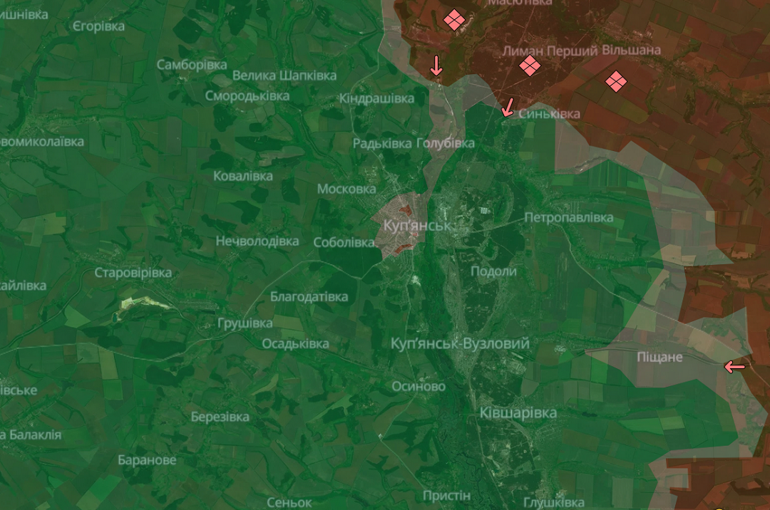 Ворог намагається накопичити резерви для прориву на Куп'янськ-Вузловий і Ківшарівку на порталі Gromada Group
