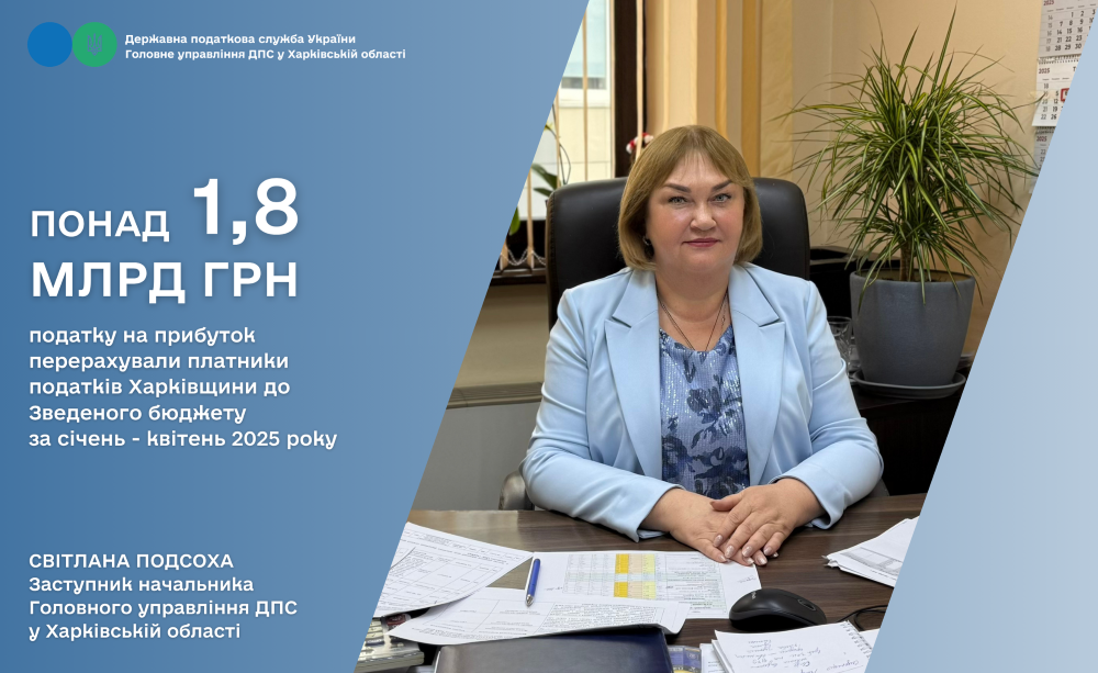 Колаж ГУ ДПС у Харківській області Платники податків Харківщини перерахували понад 1,8 млрд грн податку на прибуток до Зведеного бюджету на порталі Gromada Group