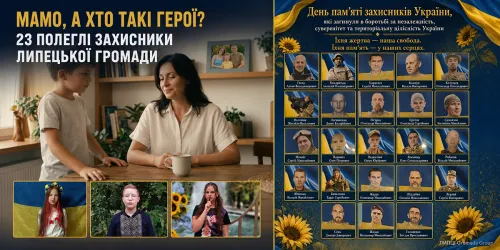 «Мамо, а хто такі герої?»: у відео на сторінці Анни Биченко у Facebook згадали 23 полеглих захисників з Липецької громади на порталі Gromada Group