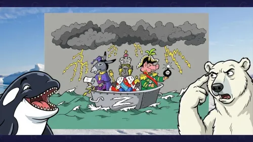 Top PSYOPS of the Week (24.08. – 30.08. 2026): Caricature by Oleksandr Sydorenko.at the Gromada Group Media